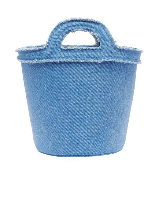 Marni Blue Mini Tropicalia Top Handle Bucket Bag