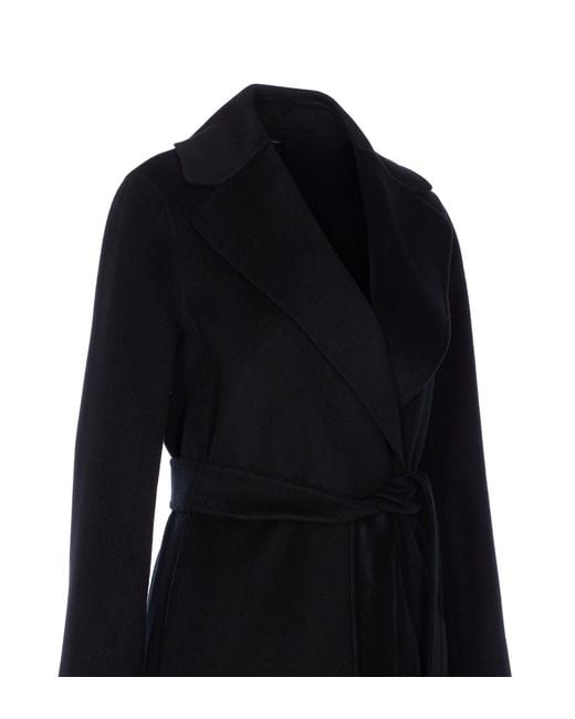 Max Mara Black 'S Paola Belted Coat