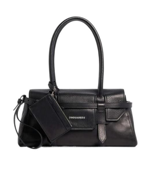 DSquared² Black Twin Pocket Shoulder Bag