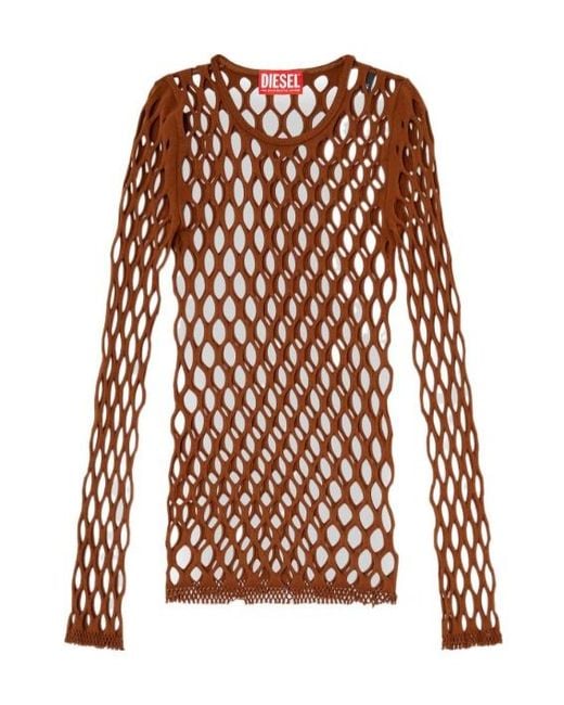 DIESEL Multicolor M-Zanda Open-Knit Top