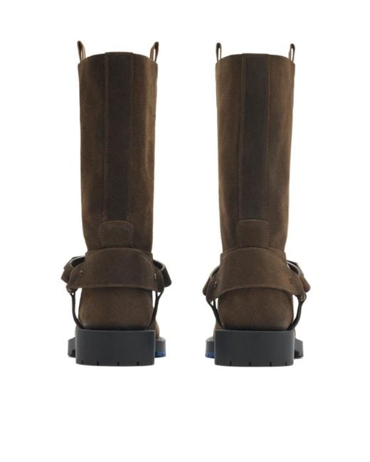 Burberry Brown Soft Saddle Low Boots