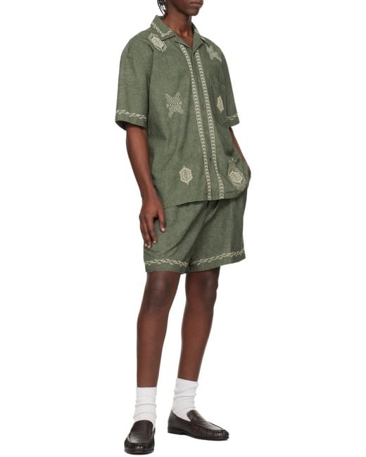 Isabel Marant Green Zilan Shorts for men
