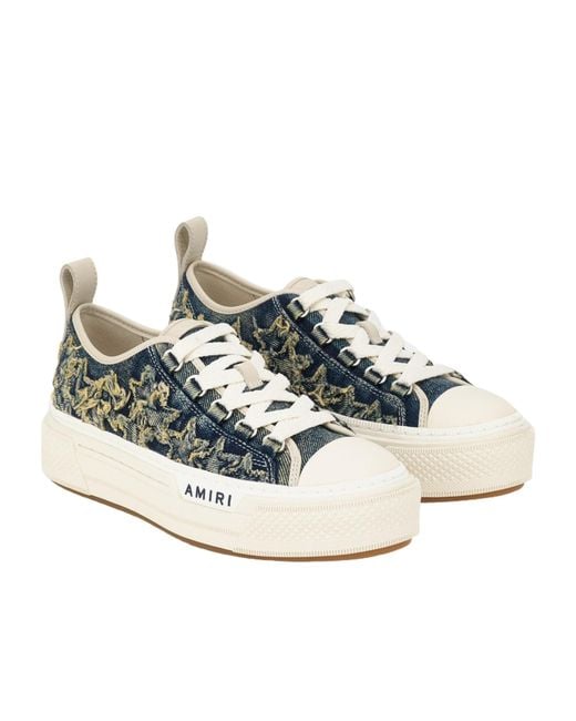 Amiri Multicolor Denim Court Low Sneakers