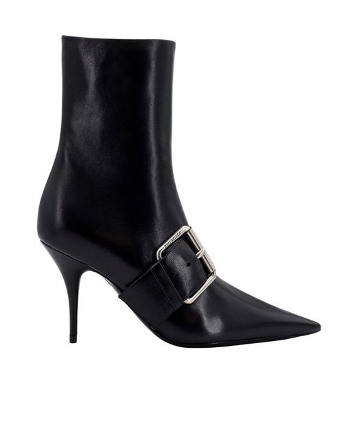 Balenciaga Black Knife 80 Belted Ankle Boots