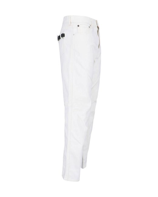 Coperni White Straight Leg Logo Plaque Pants