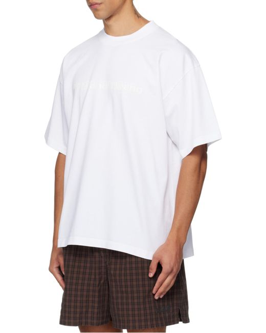 Alexander Wang White Short Sleeved Crewneck T-Shirt for men