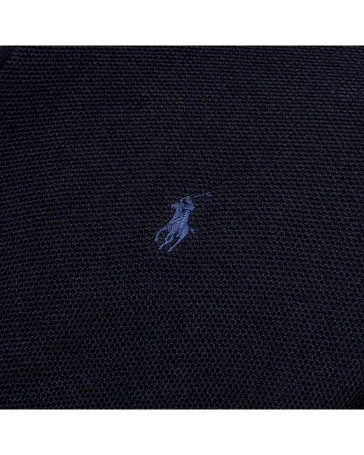 Polo Ralph Lauren Blue Half Zip Knitted Sweater for men