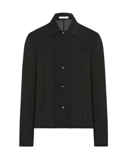The Row Black Long-Sleeved Shirt