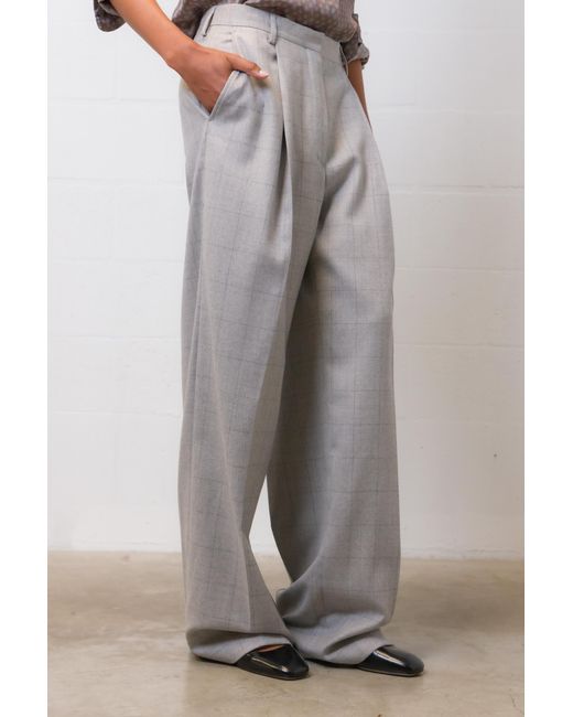 Dries Van Noten Gray Pleated Casual Pants