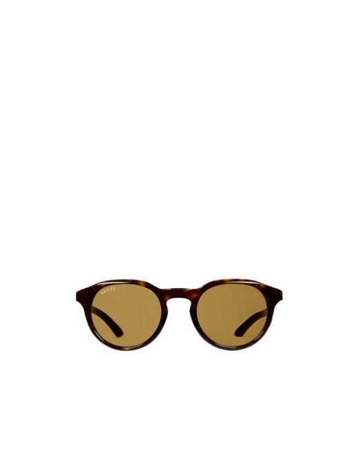 Gucci Metallic Round Frame Sunglasses for men