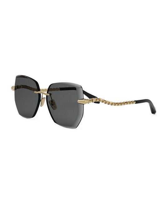 BVLGARI Gray Bulgari Eyewear Cat-Eye Frame Sunglasses