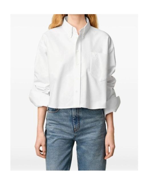 AMI White Ami De Coeur Plaid Shirt