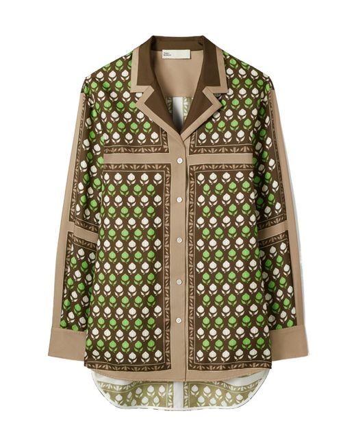 Tory Burch Green Twill Shirt