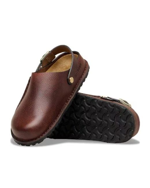 Birkenstock Brown Lutry Buckle-Strap Mules
