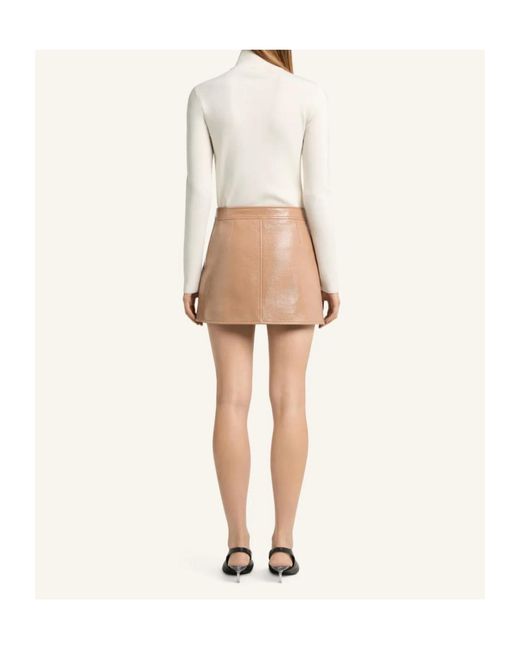 Courreges Natural Vinyl-Effect Mini Skirt