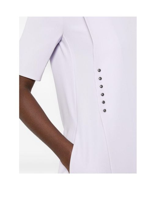 Emporio Armani Purple Stud-Embellished Mini Dress
