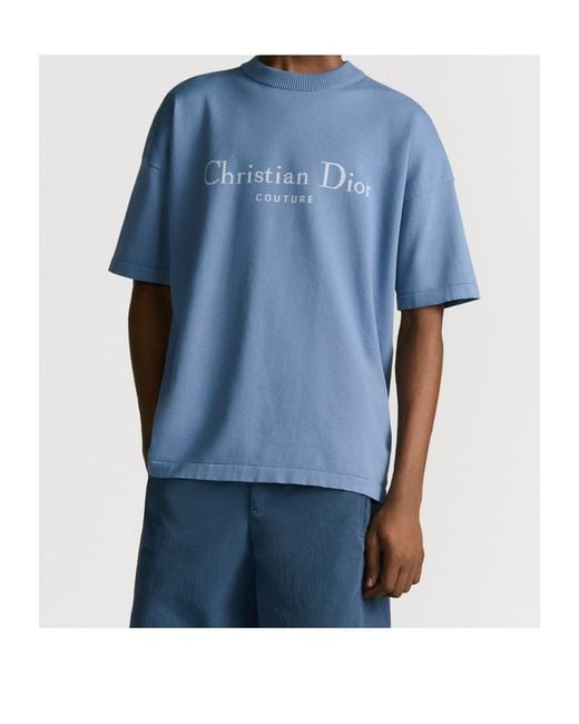 Dior Blue Christian Couture T-Shirt, Relaxed Fit for men