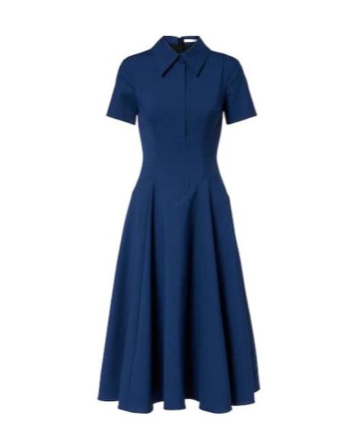 Emilia Wickstead Blue Jody Shirt Dress