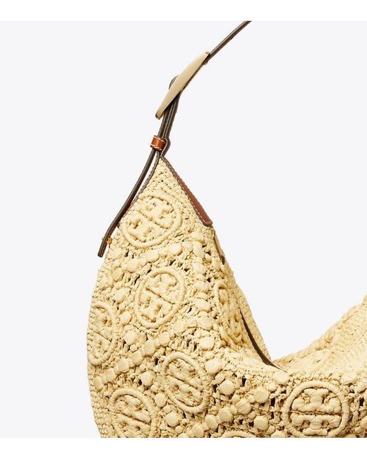 Tory Burch Metallic T Monogram Balloon Bag