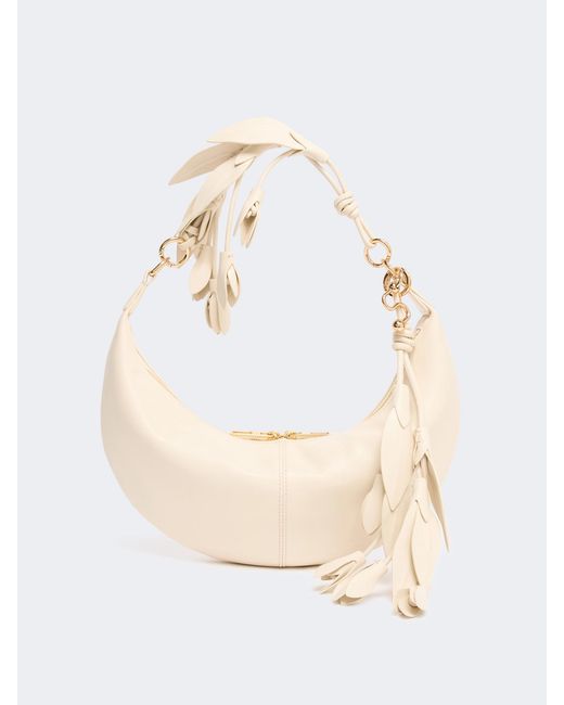Sportmax White Tassel-Detail Leather Shoulder Bag