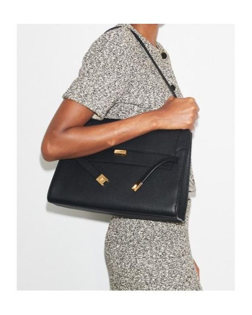 Tory Burch Black Lee Radziwill Large Shoulder Bag