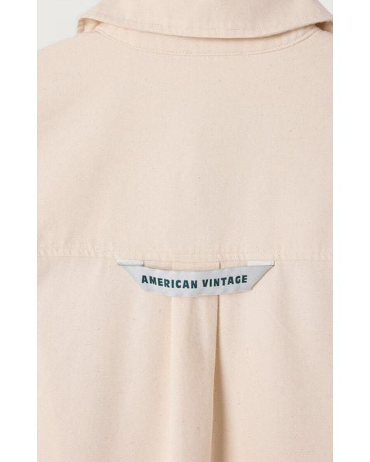 American Vintage Natural Pocket Detail Shirt for men