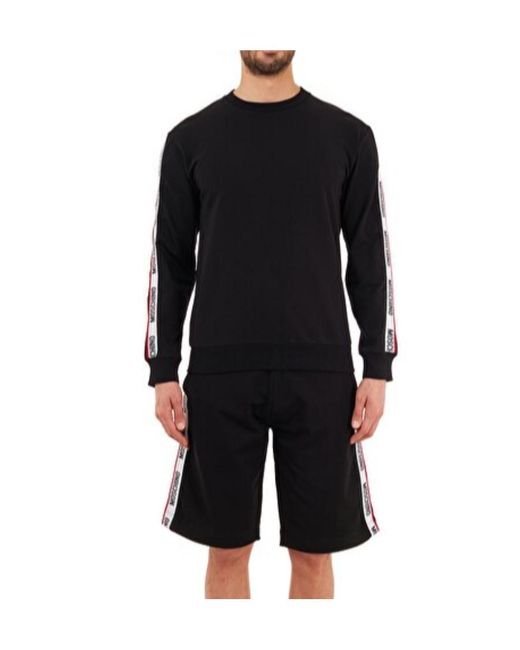 Moschino Black Printed Logo Sweater for men