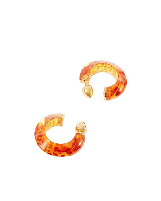 Alaïa Orange Leopard Print Earrings