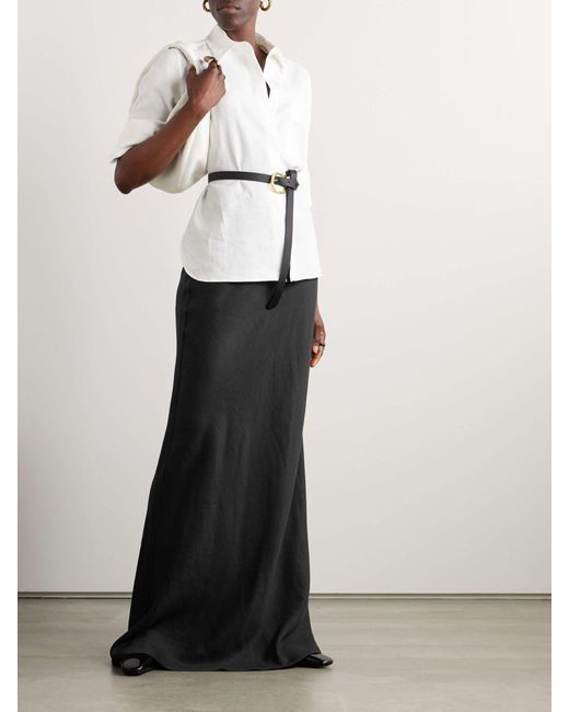 Theory Black High Waist Skirt