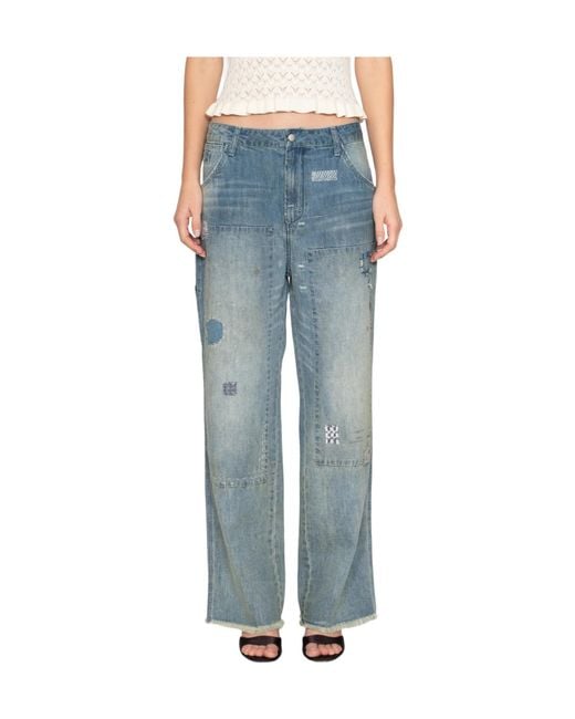 Sea Blue Claira Patchwork Jeans