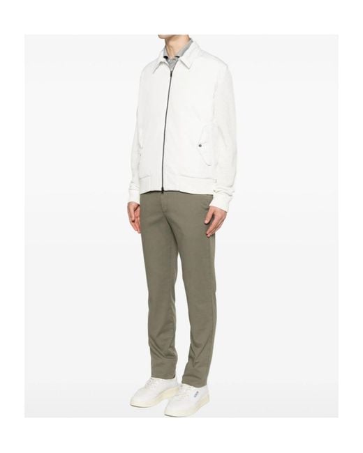 Herno White Zip-Fastening Long-Sleeve Jacket for men