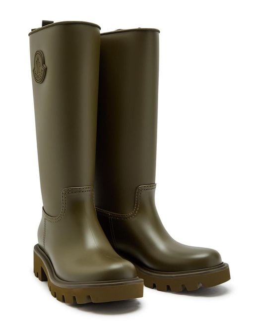 Moncler Green Kickstream High Rubber Wellington Boots