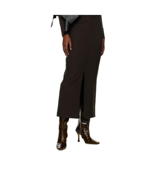 Staud Black Textured High-Heeled Boots