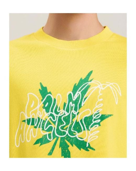 Palm Angels Yellow T-Shirts for men