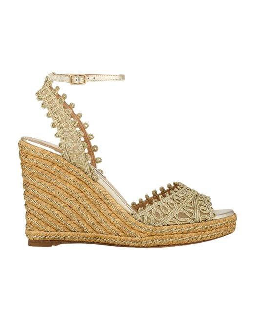 Aquazzura Metallic Rope Trim Wedges
