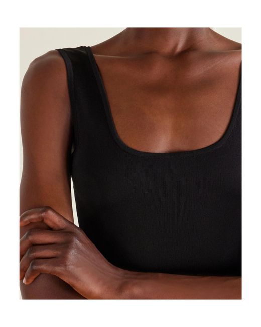 Saint Laurent Black Robe Courte Débardeur En Maille