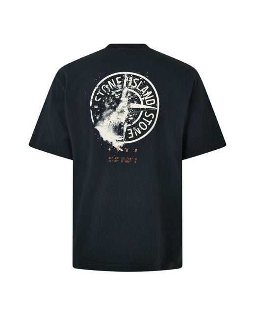Stone Island Black Short Sleeve T-Shirt for men
