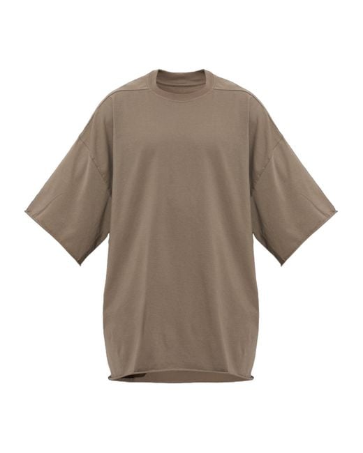 Rick Owens Gray Crew Neck Short-Sleeved T-Shirt for men