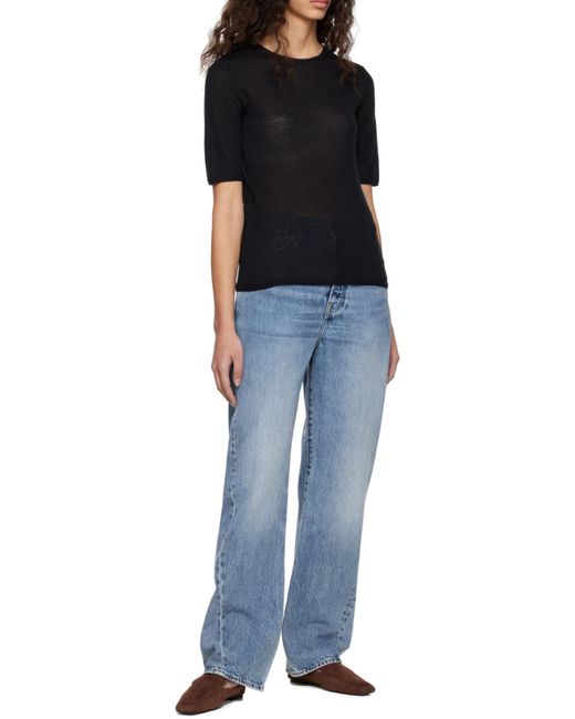 Totême Blue Totême High-Waisted Straight-Leg Jeans