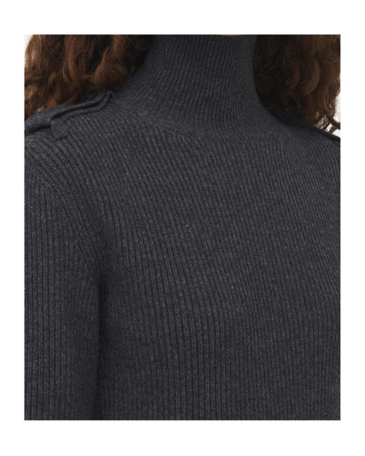 McQueen Blue Ribbed Knit Mini Dress