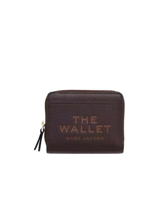 Marc Jacobs Purple Logo Printed Zipped Mini Compact Wallet