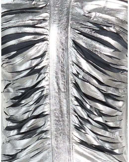 DIESEL Gray Solid-Color Metallic Luster T-Shirt