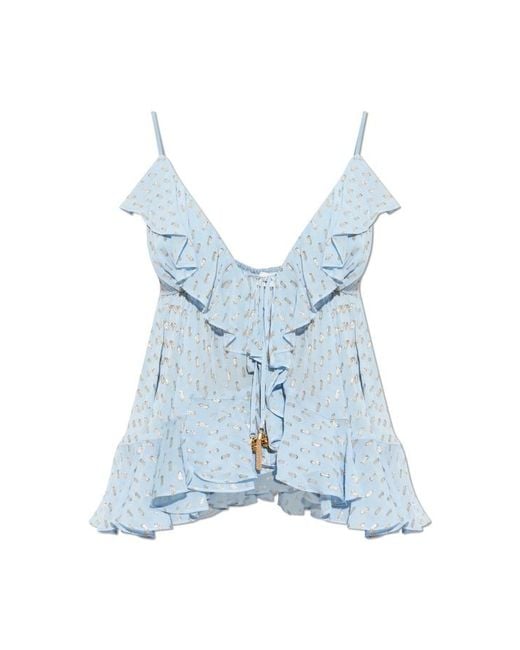 Zimmermann Blue Top With Lurex Thread