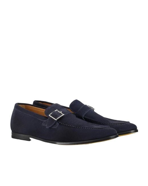 Doucal's Blue Norwuz Buckle Moccasins for men
