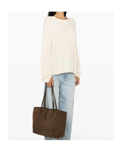 Totême  Natural Crew-Neck Drop-Shoulder Jumper