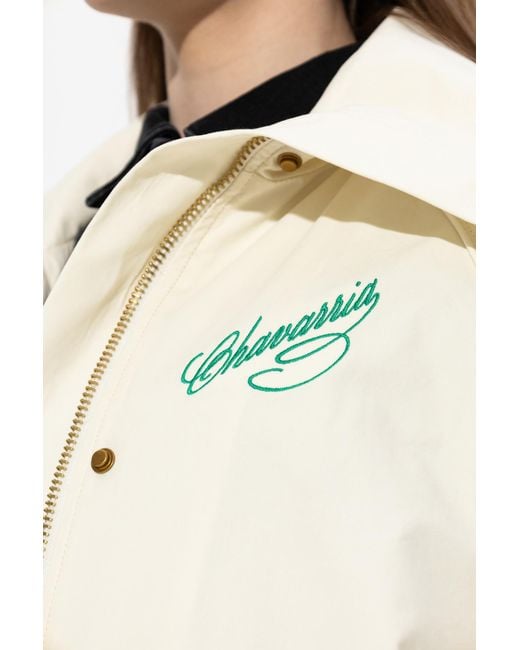 Willy Chavarria White Logo-Embroidered Drawstring Jacket