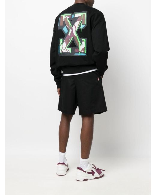 Off-White c/o Virgil Abloh Black Arrows-Motif Long-Sleeve Sweatshirt for men
