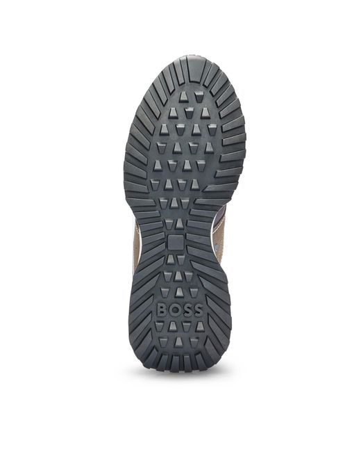Boss Gray Classic Sneakers for men