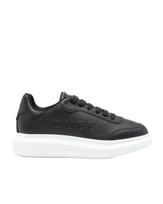 McQueen Black Oversized Low-Top Sneakers for men