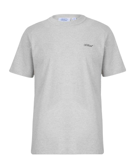 Off-White c/o Virgil Abloh Gray Light Heather Crew-Neck Short-Sleeve Tee for men